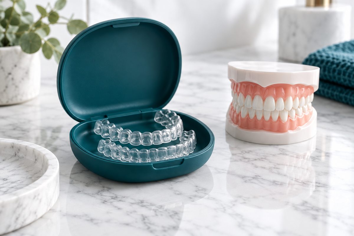 clear aligner trays used to explain aligner cost in Lucknow